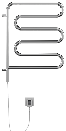 Электро 25 Ш-обр 450х570 поворотный Полотенцесушитель  TERMINUS Казань - фото 2
