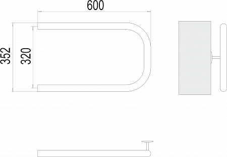 П-обр AISI 32х2 320х600 Полотенцесушитель  TERMINUS Казань - фото 3