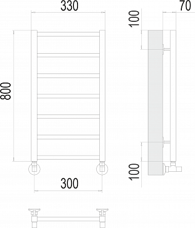Контур П7 300х800 Полотенцесушитель  TERMINUS Казань - фото 3