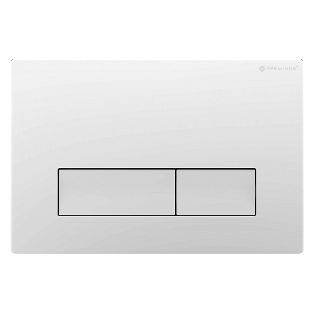 Клавиша смыва для инсталляции Terminus Classic кнопка прямоугольник цвет белый Казань - фото 1