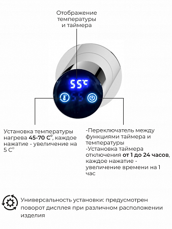 Рондо П2 350х760 электро Полотенцесушитель TERMINUS Нержавеющая сталь Казань - фото 5