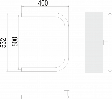 П-обр AISI 32х2 500х400 Полотенцесушитель  TERMINUS Казань - фото 3
